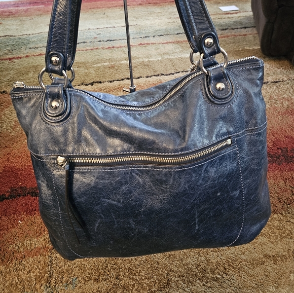 🔥🔥NWOT COACH POPPY 19002 GLAM GLAZED LEATHER TOTE🔥🔥 - Picture 3 of 7